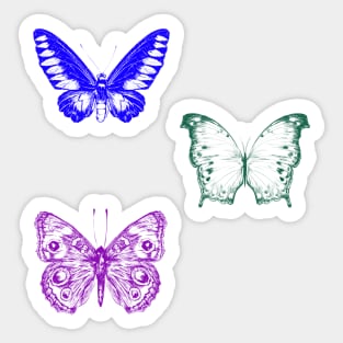 Glowing butterfly’s goth y2k style design Sticker